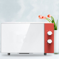 小清新微波炉家用古达转盘机械式迷你小型微锅炉 樱桃红