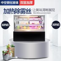 蛋糕水果甜品古达商用玻璃柜子奶茶店吧台冷藏保鲜展示冰柜小型工厂店 1.2前开门白色