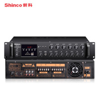 Shinco/新科 AV-111定压功放机大功率六分区蓝牙多功能功放音响喇叭电脑办公家用音频功率放大器 400W