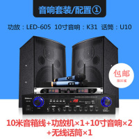 Shinco/新科 K31十寸音响会议室音响套装全套家用KTV音箱套装话筒卡包功放 10寸带话筒套餐一