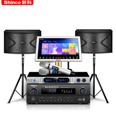 Shinco/新科 V-10 家庭ktv音响套装点歌机全套装家用包房音箱设备十寸音响功放 套餐三