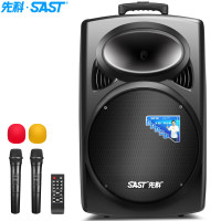 SAST/先科 SD-15A 15寸广场舞音响播放器拉杆移动户外音箱K歌带无线话筒超大音量蓝牙音箱