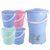 小型洗袜子机分多桶迷你洗内裤机便携手拉宝宝衣服清洗机 一机一桶一盖双绝缘铜电机定制商品