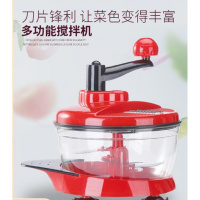 手动蒜泥器家用搅蒜器压蒜捣蒜切蒜蒜蓉拉大蒜臼绞碎菜机厨房 大号2.5L可切丝切片再送10片备用刀片定制商品