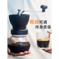 手摇磨豆机手动咖啡豆研磨机家用小型手磨咖啡机磨咖啡豆 手动 磨豆机+密封罐+毛刷+滤纸送量豆勺定制商品