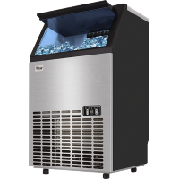 制冰机大型商用奶茶店68KG方冰全自动桶装水小型冰块制作机 接入自来水120冰格-日产150公斤