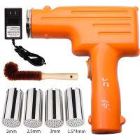 电动压面机小型饸饹机家用河捞面条机打面全自动饸烙手持新款 橙色充插两用4个桶送刷子量杯 电动饸饹机定制商品