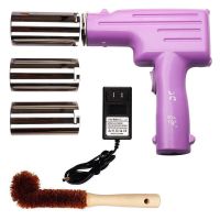 电动压面机小型饸饹机家用河捞面条机打面全自动饸烙手持新款 紫色充插两用3个桶送刷子量杯 电动饸饹机定制商品