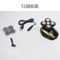 智能五刀头剃须刀电动光头自助理发充电式全身水洗刮胡刀男士 5188标配