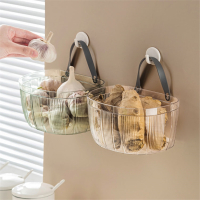 葱姜蒜收纳筐邦可臣厨房壁挂置物篮生姜大蒜收纳架挂墙食物盒放蒜头F