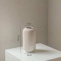 半只橙子法式陶瓷花瓶高级感小插花复古美式玫瑰鲜花客厅摆件白色奶油风_三珊