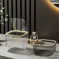 桌面垃圾桶家用米魁厨房台面餐桌可爱小号卧室床头轻奢高颜值车载纸篓