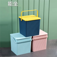 半只橙子方形桶塑料桶玩具收纳桶水桶凳可坐洗浴篮手提洗澡储物桶带盖洗漱