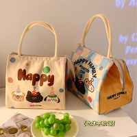 可爱保温饭盒袋饭盒包米魁学生上班族带饭装餐包便当袋加厚铝箔手提包