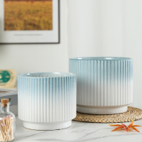 陶瓷花盆家用邦可臣客厅轻奢高级北欧白色大号口径发财树蝴蝶兰专用盆栽