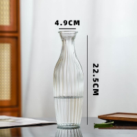 邦可臣高颜值细长玻璃花瓶水养干花鲜花插花瓶办公室桌面摆件_保龄球_中等