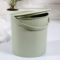 阿斯卡利(ASCARI)可坐塑料桶带盖水桶凳子桶玩具桶洗车桶钓鱼桶垃圾桶储物洗菜米桶 [加厚小号]坐高20厘米浅绿