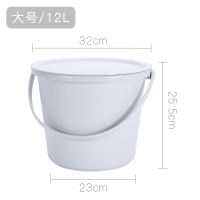 阿斯卡利(ASCARI)日式家用带盖塑料水桶洗衣桶手提储水桶圆桶清洁水桶加厚简约桶 大号灰色水桶