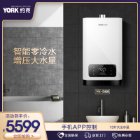 约克(YORK)13L 燃气热水器JSQ25-13 YK-DS5 天然气智能恒温防冻零冷水家用
