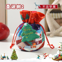 金铂喜圣诞节礼品袋夜苹果礼盒果包装盒糖果礼物袋子儿童小礼盒_绒布礼品袋—圣诞树B款