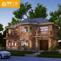 （苏宁别墅图纸）GC204占地128㎡二两层欧式别墅施工精装价82.8万【别墅工场定金】（客户）