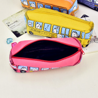 （苏宁别墅图纸）【奇贝】创意巴士笔袋学生文具盒帆布收纳袋儿童学习用品厂家直销（客户）