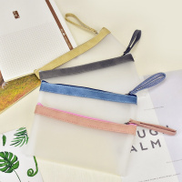 （苏宁别墅图纸）创意学生半透明磨砂笔袋文具收纳化妆包学习用品赠品批（客户）