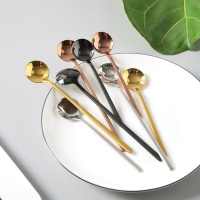 （苏宁别墅图纸）不锈钢红款勺子长柄咖啡勺个性创意可爱冰勺调料长把甜品搅拌勺（客户）