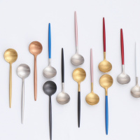 （苏宁别墅图纸）304不锈钢咖啡搅拌勺 葡萄牙创意可爱雪糕甜品勺布丁冰激凌酸奶勺（客户）