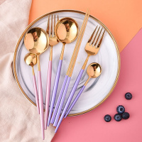 （苏宁别墅图纸）不锈钢牛排刀叉勺套装咖啡搅拌勺筷子葡萄牙同款镜面亮光四件套（客户）