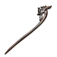 黑檀木簪子古典 DIY 复古手工 头饰钗 【牡丹】（客户）