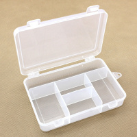 双扣5格透明塑料盒五金零件首饰收纳盒电子元件包装盒子 透明 小号（客户）