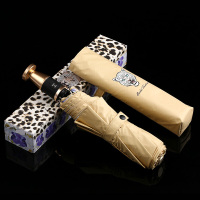 2018个性花丛中的豹纹加强防晒晴雨伞创意女神遮阳伞（客户）