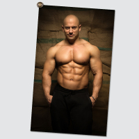 健身健美海报 肌肉型男 模特健身房励志图片贴画海报卧室客厅装饰画 NB3255 50*30（客户）