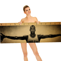 迈克尔.科乔丹 比 杜兰特篮球海报 明星海报复古贴画墙面装饰宿舍酒吧装饰贴画装饰壁画 NB2591 40*125cm（客