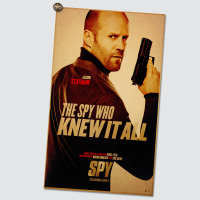 贴贴福 杰森斯坦森海报 好莱坞电影男明星人物复古贴画墙面装饰酒吧装饰画芯卧室床头装饰画 NB223 50*30（客户