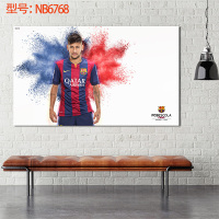 Neymar 内马尔球星球迷海报装饰画墙纸男生宿舍寝室装饰球迷周边卧室床头装饰画客厅装饰画 NB6768 50*30（客