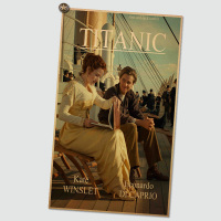 莱昂纳多 泰坦尼克号 经典怀旧电影海报 复古装饰贴画墙面装饰画芯卧室客厅装饰画 NB53 50*30（客户）