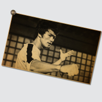 李小龙海报 功夫武打明星肌肉装饰画 怀旧复古贴画墙面装饰电影寝室挂画卧室客厅装饰画（客户）