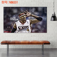 阿伦·艾弗森Allen Iverson 篮球球星球迷海报装饰画墙纸男生宿舍卧N室B床A头装饰画 NB6551 50*30