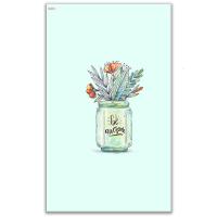 现代客厅简约装饰画画芯北欧客厅简约绿色叶子植物北欧背景墙餐厅送双面胶十元包邮 NB30153 50*30cm（客户）