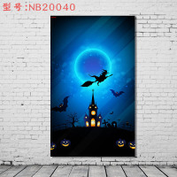 贴贴福 万圣节主题夜酒吧派对装饰画壁画挂画画芯 个性创意文艺简约餐厅客厅画送双面胶十元 NB20040 50*30c