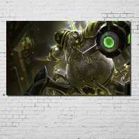 贴贴福 LOL海报周边塔里克潘森螃蟹厄加特赛恩塔莉垭维克兹英雄皮肤海报宿舍吧房间送双面胶十元 NB14290 50（