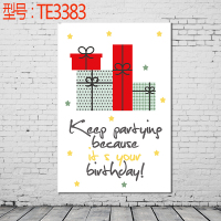 贴贴福 海报儿童生日派对布置拍摄背景装饰用品卡通生日多款图案墙纸送双面胶十元（客户）