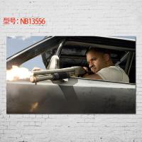 贴贴福 范·迪塞尔男明星 运动肌肉型男海报寝室书房健身房装饰画挂画墙画壁画送双面胶十元包邮 NB13556 50*30（