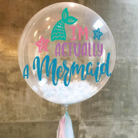 贴贴福红波波球耐久球透明生日派对装饰生日结婚气球装饰贴纸 美人鱼装饰贴纸十元（客户）