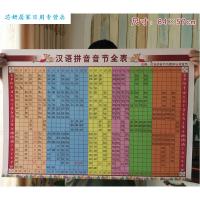 小学汉语拼音声母韵母拼读全表挂图儿童字母表整体认读音节表海报 彩色版1张(84*57厘米)（客户）