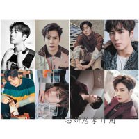 新款 王嘉尔海报 高清8张一套压纹 粉丝应援周边 学生寝室装饰挂画壁纸宿舍床头贴画墙壁布置 图片色 42*29（客户