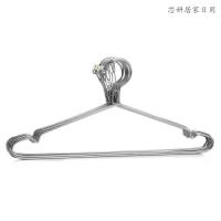 防风衣架 不锈钢实心晾衣架衣服架 卡扣挂钩防滑衣挂 室外防晒衣架裤架 4MM特粗款 防风- 45CM 10个（客户）