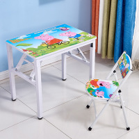 写字桌椅套装 折叠桌 学习桌 小学生书桌简易小桌子家用课桌椅卡通书房小孩写字桌子（客户）